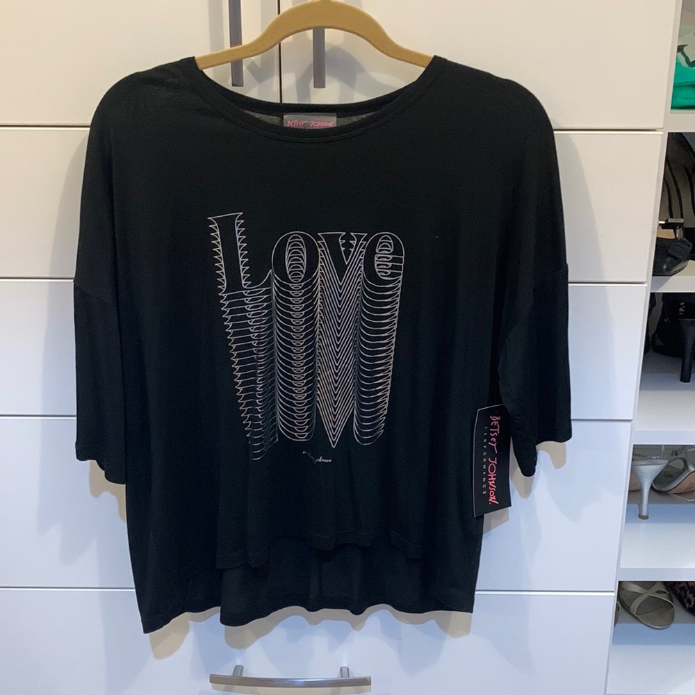 Betsy Johnson NWT oversized Love Tshirt